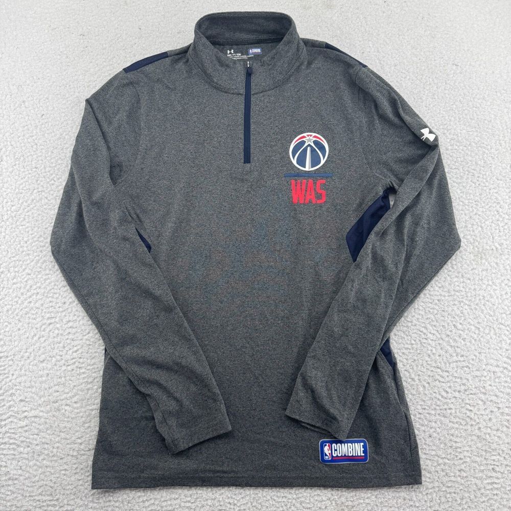 Under Armour Washington‎ Wizards Combine 1/4 Zip Mens Small Gray NBA Pullover